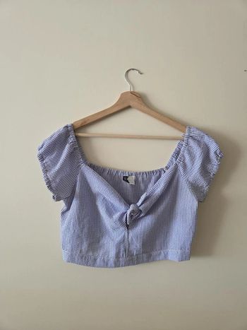 blouses courte H&m bleu et blanc taille Xxl