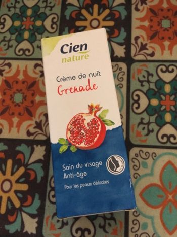 Crème de nuit bio à la Grenade  neuve