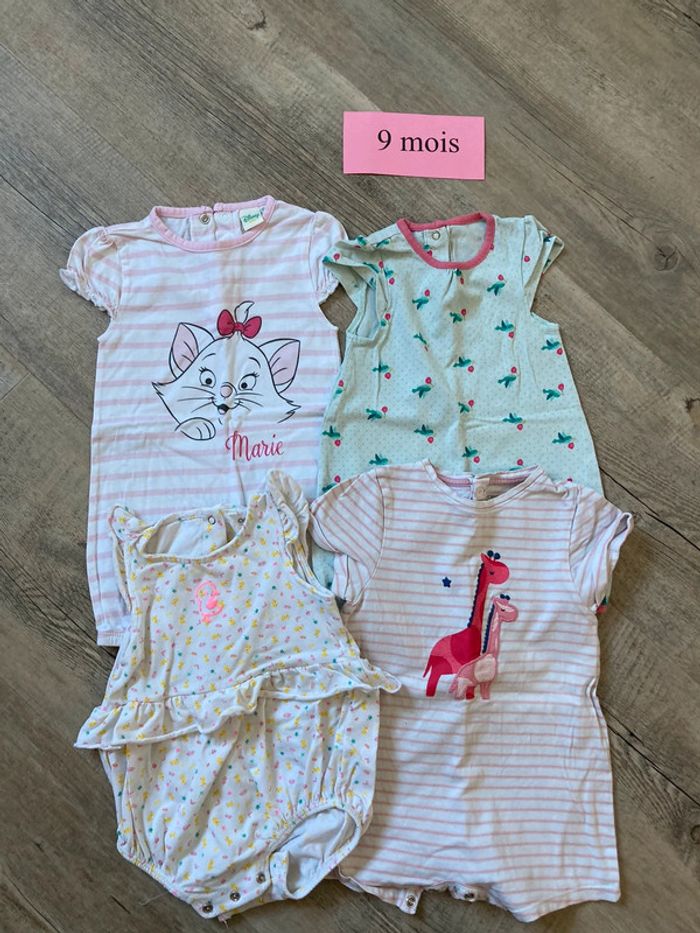 Lot 4 combi short 9 mois