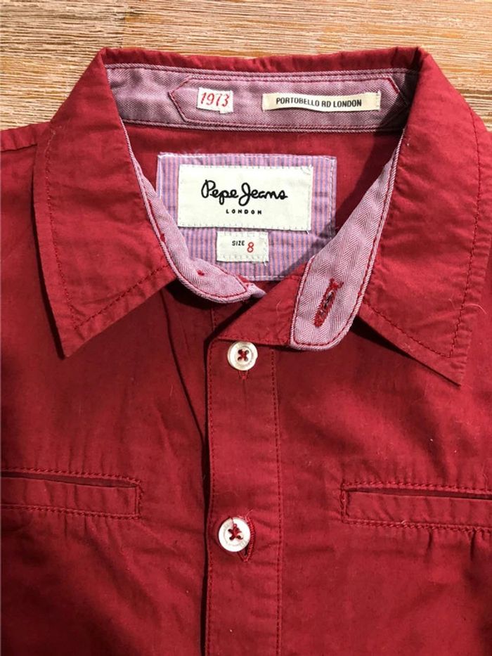 Chemise Pépé Jeans bordeaux - photo numéro 3
