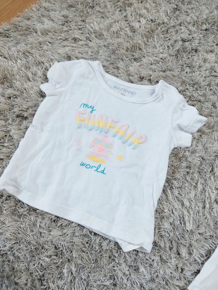 Lot de t-shirt été bébé fille mange court de 6 mois - photo numéro 4