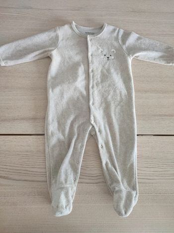 Pyjama beige crème 12 mois Verbaudet 74cm