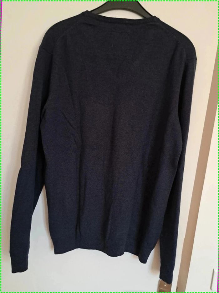 Pull col V Esprit taille L bleu marine - photo numéro 5