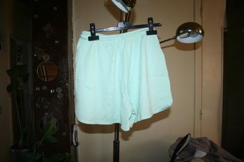🌸👍Sport ou détente 👍#Short coton #bio vert #pastel Taille 38 "Mango" neuf 🌸