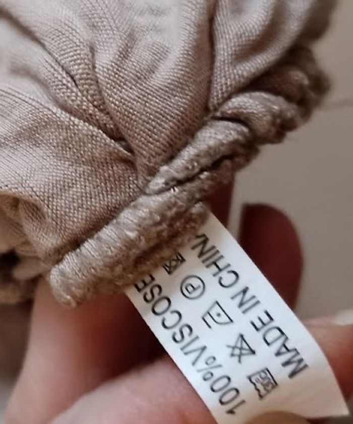 Turban Bonnet Élégant Nude / Beige Rosé - 100% Viscose - Tie Back - photo numéro 8