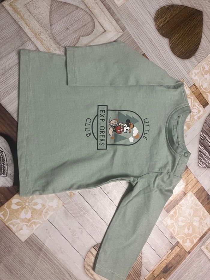 Teeshirt manches longues Mickey 12 mois - photo numéro 2