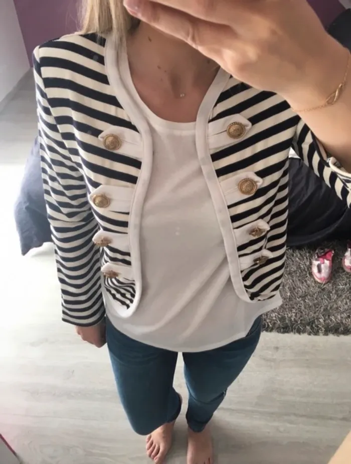 Veste marinière à épaulettes - photo numéro 3