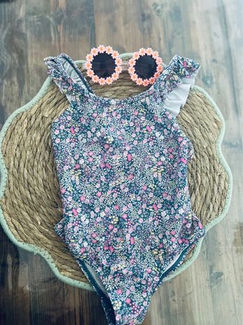 Maillot bain fille 3ans tao motif fleurie liberty