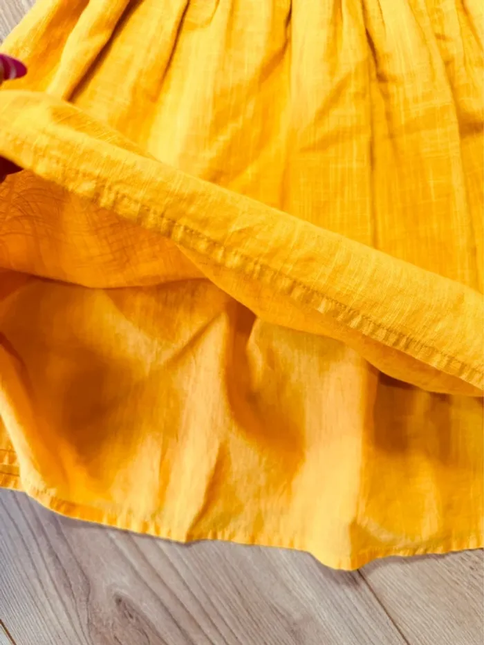 Taille 8 ans robe d’été fille TAO moutarde Neuve * crochet * 🌸 - photo numéro 5