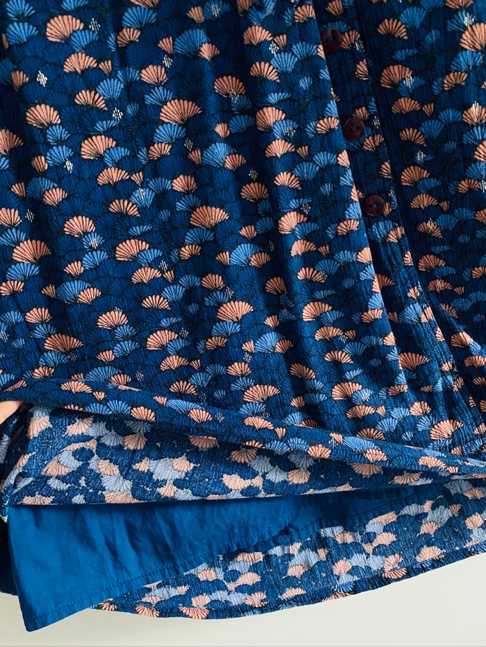 Robe bleue à motifs roses - photo numéro 7