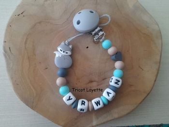 Attache tétine renard