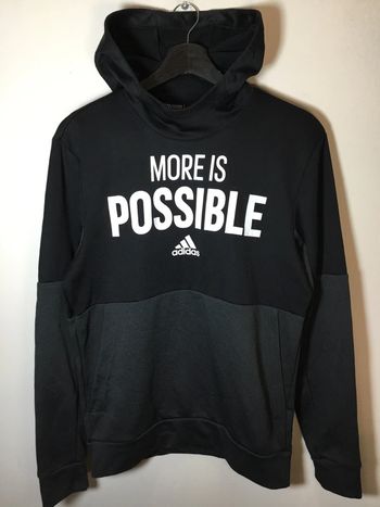 Sweat à capuche pour homme Adidas noir et gris foncé taille S 144