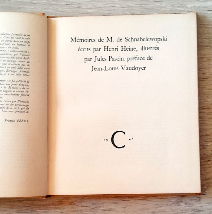 Mémoires de M. de Schnabelewopski écrits par Henri Heine
