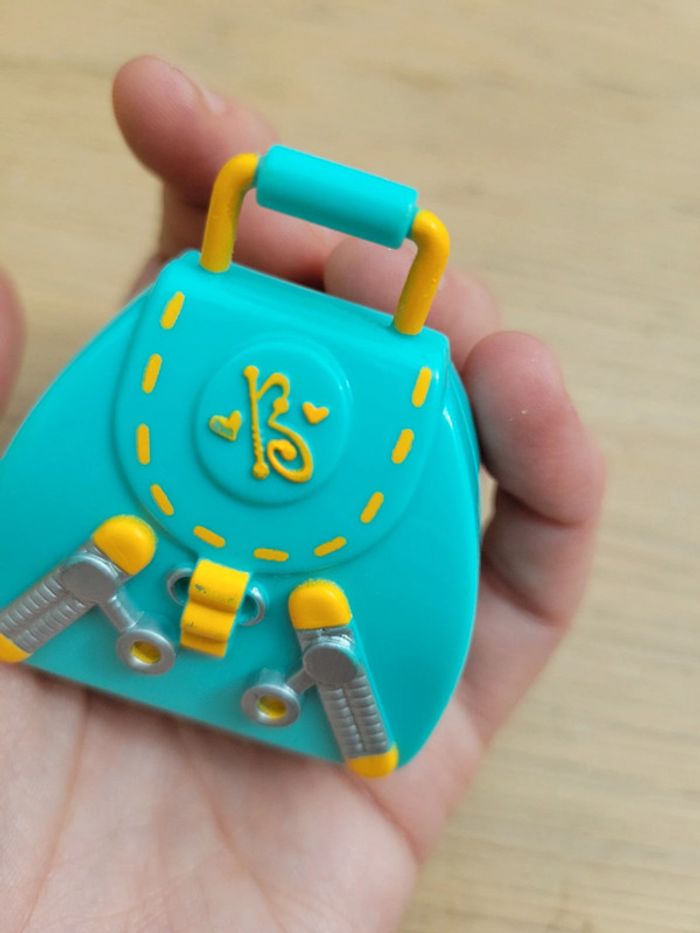 Jouet miniatures sac pour poupée barbie bleu jaune boîte - photo numéro 4