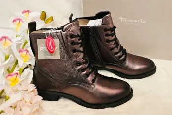Bottes Bottines Cuir Confort Zip Tamaris T37