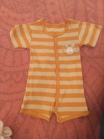 Combinaison ou pyjama été mixte thème cheval 9 a 12 mois