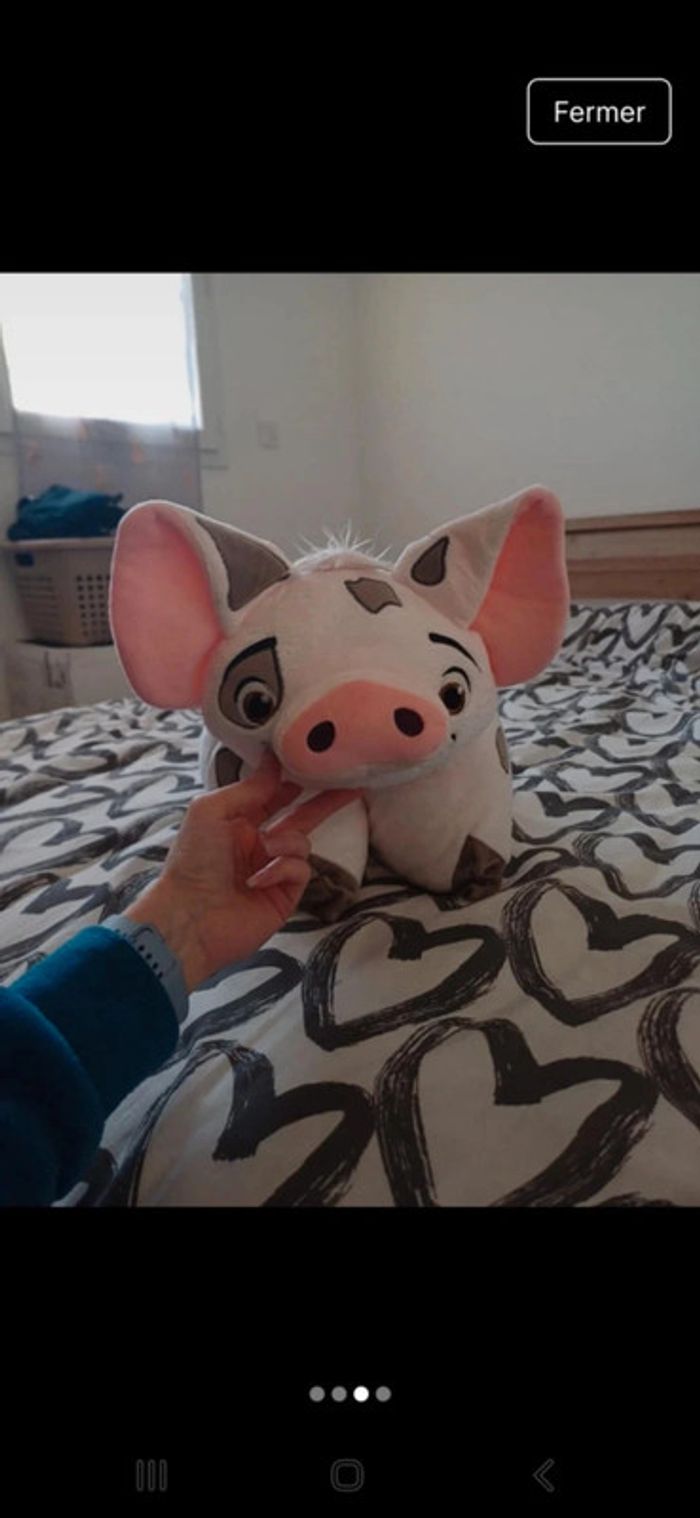 Peluche coussin cochon vaiana - photo numéro 3