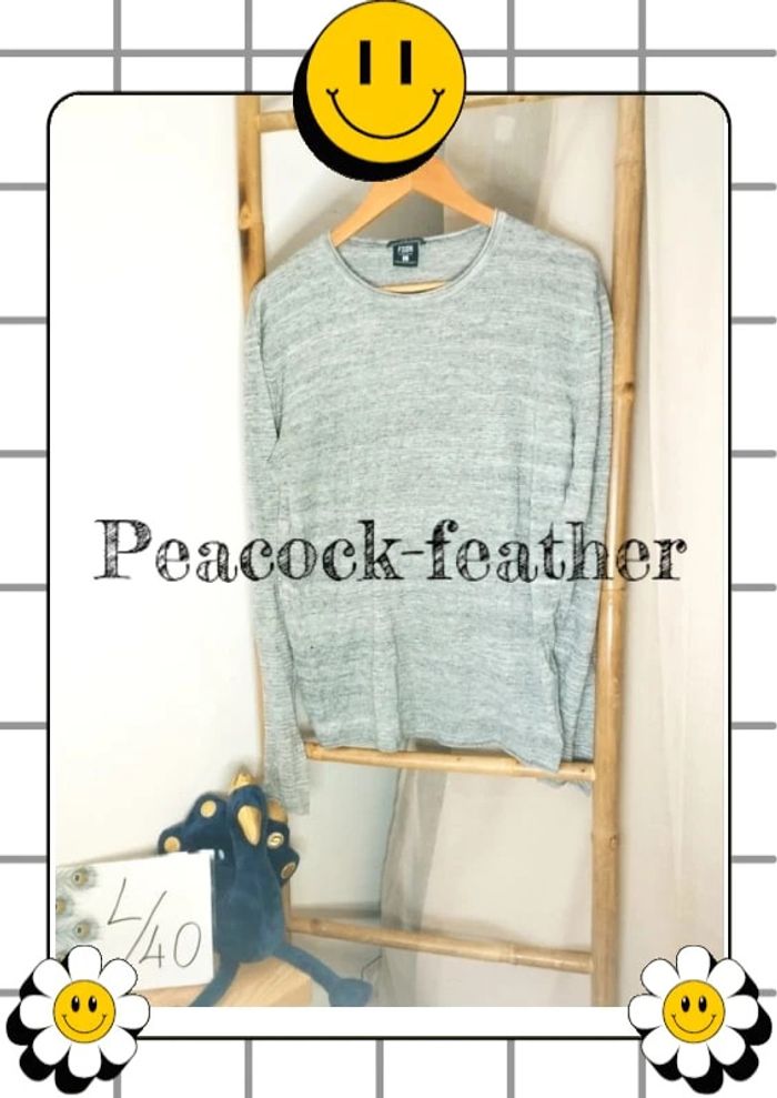 Pull fin gris fsbn L homme