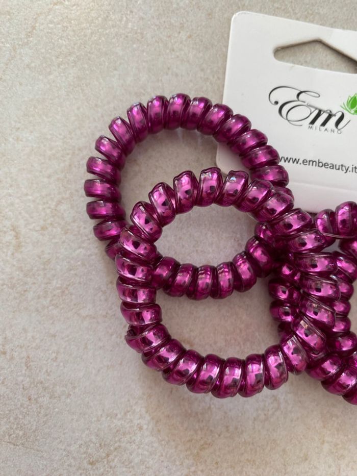 Elastique fille lot de 4 violet - photo numéro 3