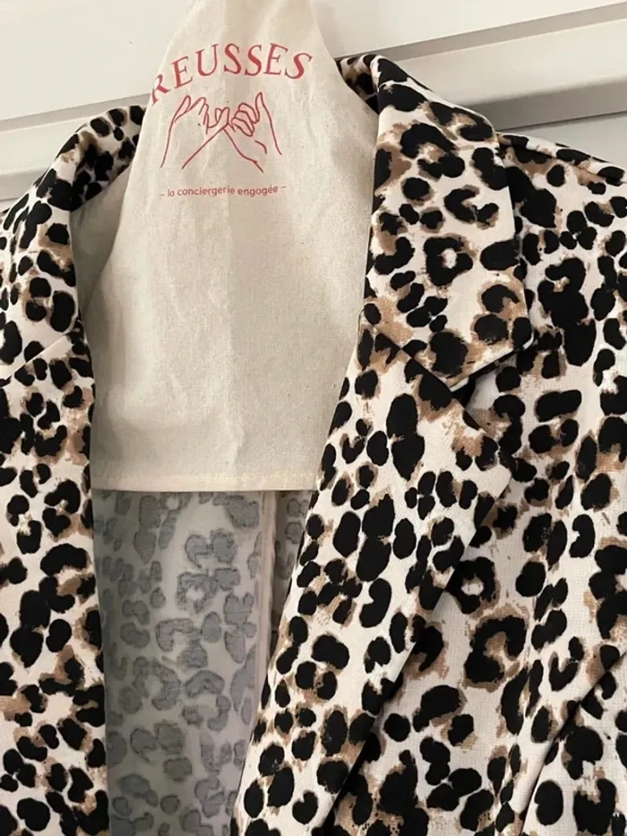 Blazer imprimé panthère Ichi comme neuf M - photo numéro 2