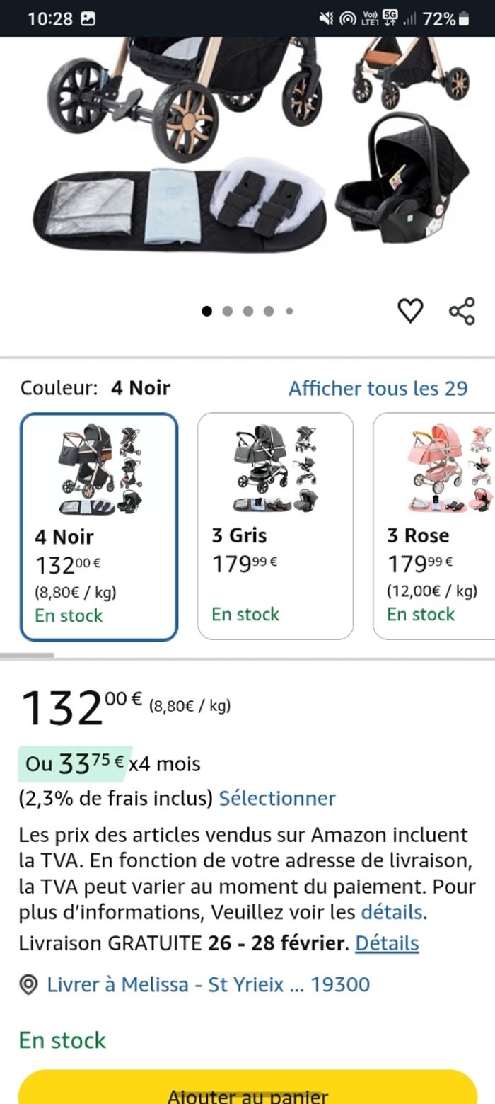 Poussette yazoco 3 en 1