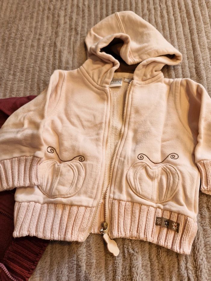 Lot 2 gilets sweat fille 3 mois Cadet Rousselle - photo numéro 2