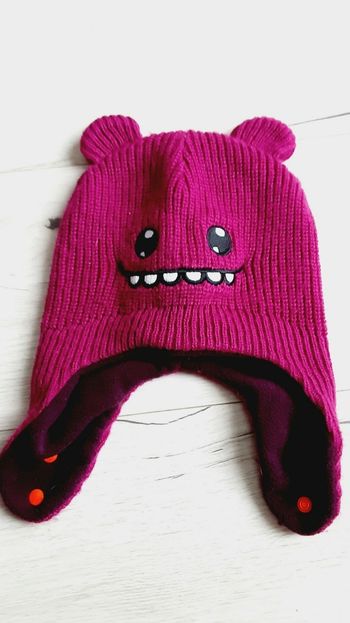Vêtement fille bonnet fuschia tête monstre Décathlon 41 - 51 cm