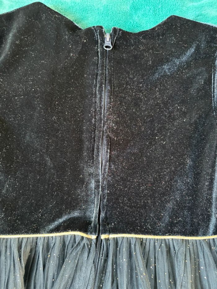 Robe de Noël velours bleu 6 ans - photo numéro 8