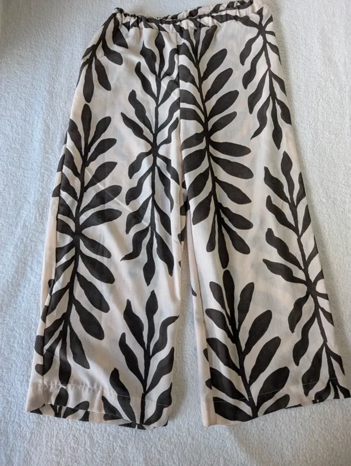 🌿 Pantalon Primark imprimé feuillage – 36/S - photo numéro 2