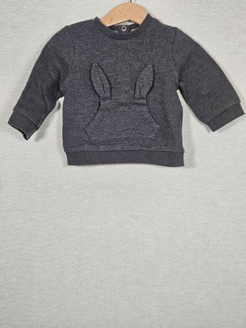 Pull gris foncé Kiabi 9 mois 71 cm 