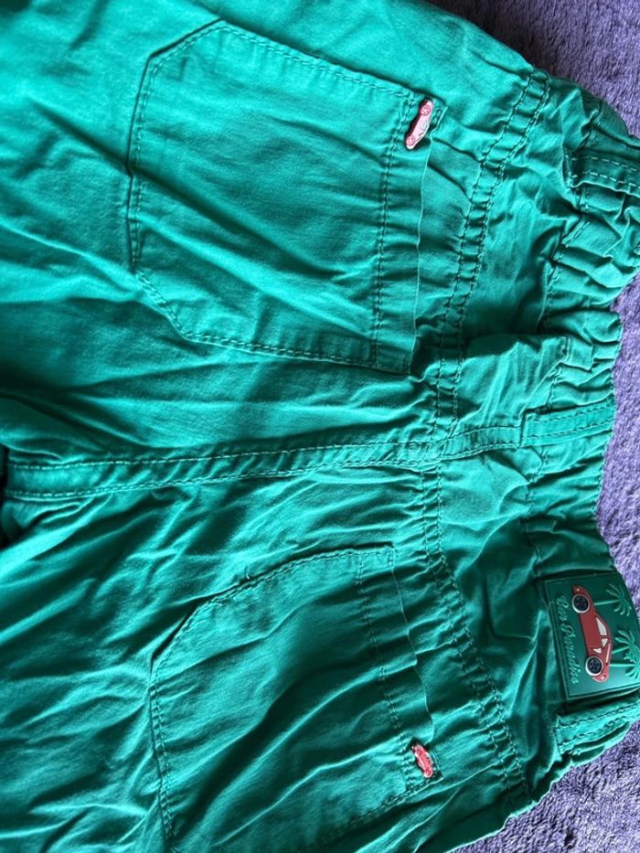 Bermuda garcon vert en coton et polyamide Sergent major thème Car paradise taille 4 ans - photo numéro 8