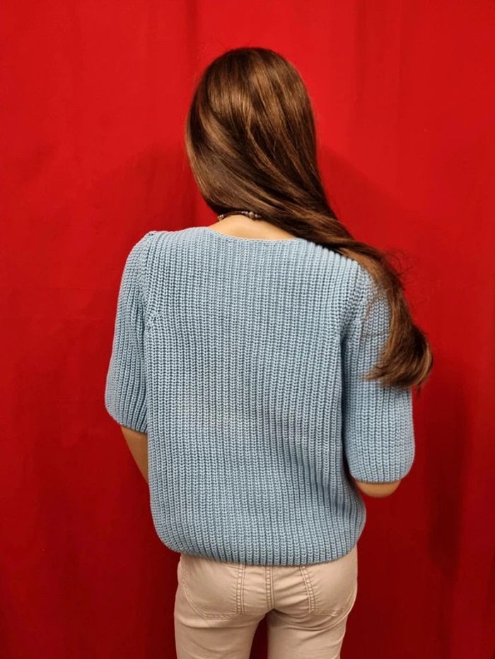 SEZANE gilet bleu * taille L * - photo numéro 5