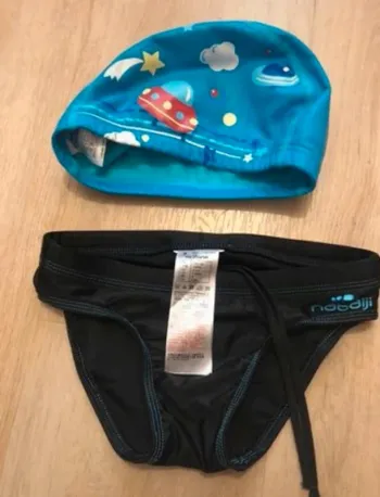 Maillot piscine + bonnet thermique 6 ans garçon