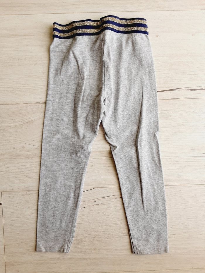Vêtement fille legging gris élastique brillant LH 4 ans - photo numéro 3