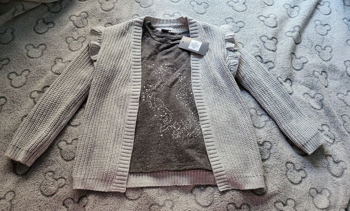 Tee shirt ML + gilet 5/6ans