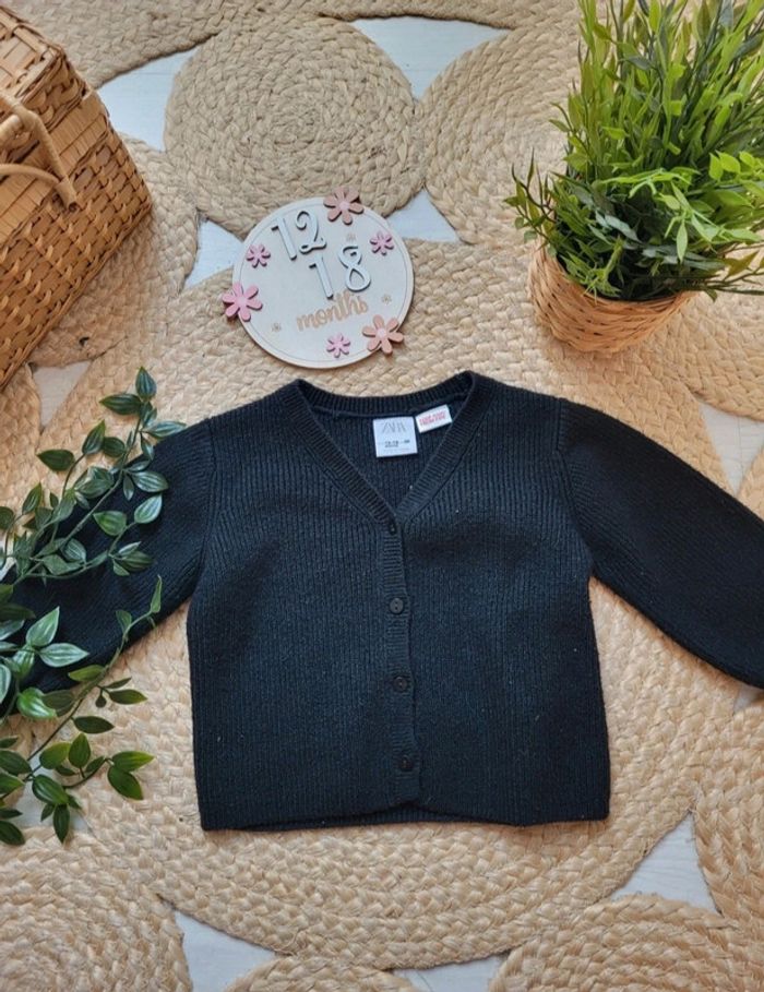 🌼 Gilet 12-18mois fille - 86cm - , Zara (Noir) 🌼