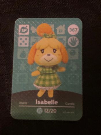 mini carte amiibo animal crossing Isabelle