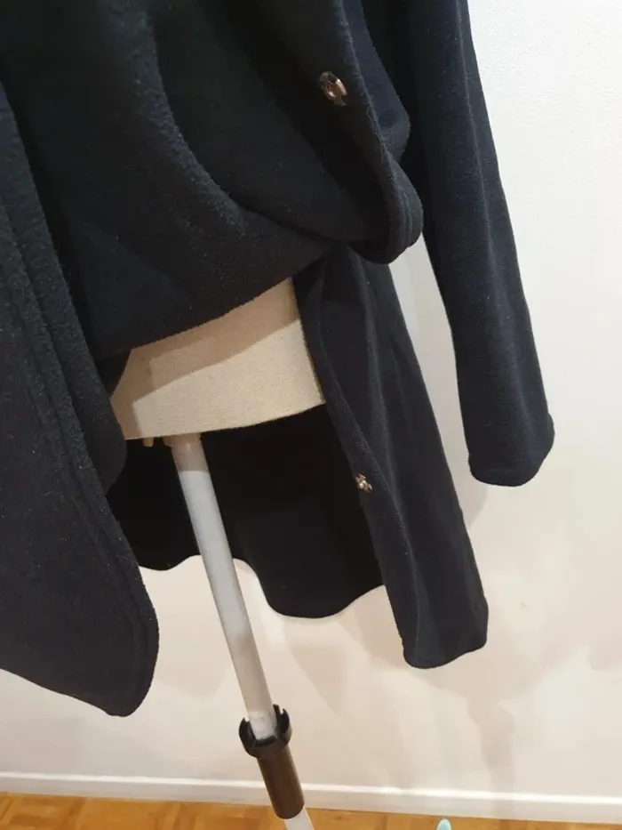 Poncho chaud noir jolilola taille unique 1 porte bébé - photo numéro 9