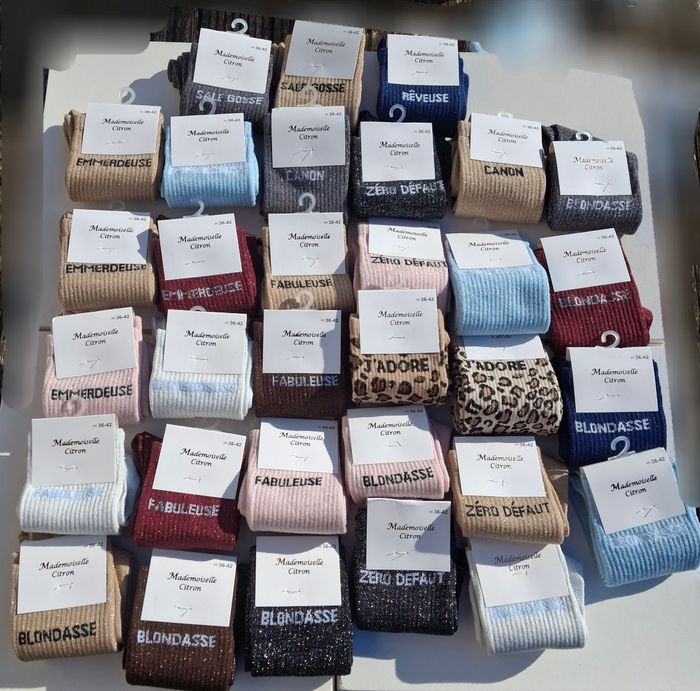 Chaussettes à Paillettes Neuve 85 % Coton