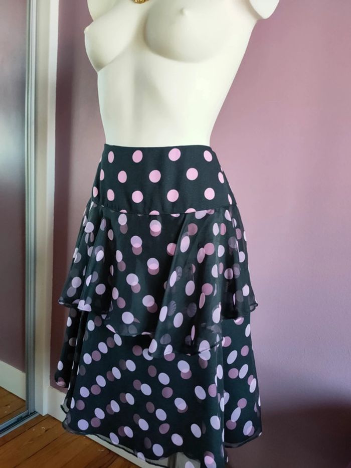 Jupe pin up a pois vintage - photo numéro 7