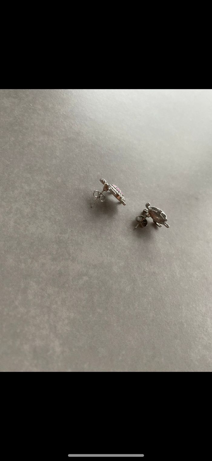 Boucles d'oreilles Tortue rose - photo numéro 2