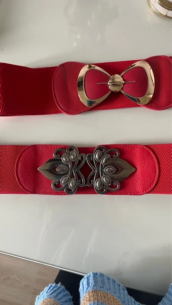 Ceinture élastique rouge - photo numéro 3