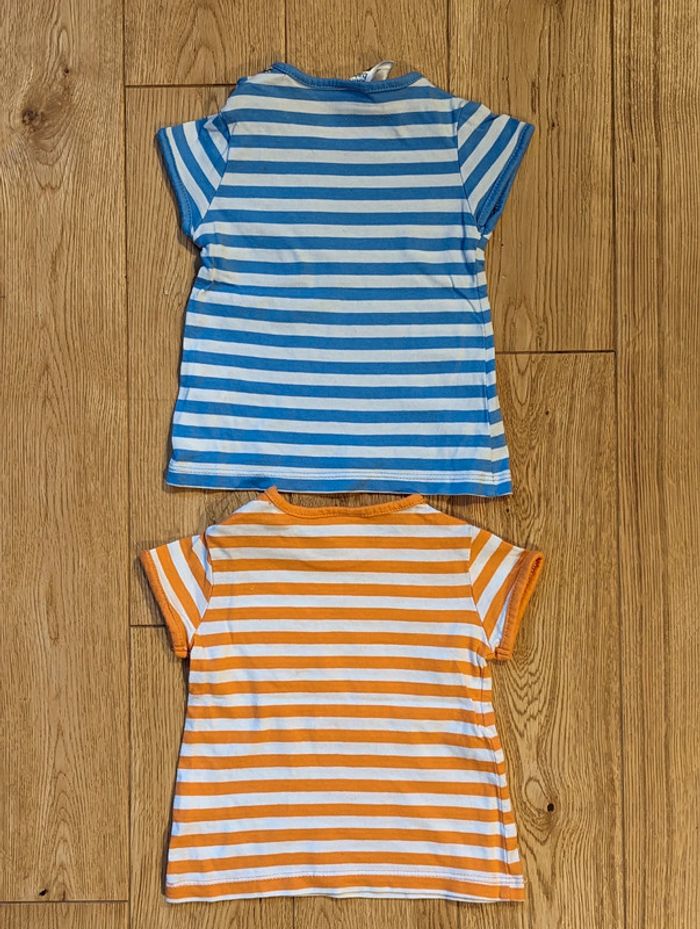 Lot de 2 tee-shirts Zara 6-9 mois - photo numéro 2