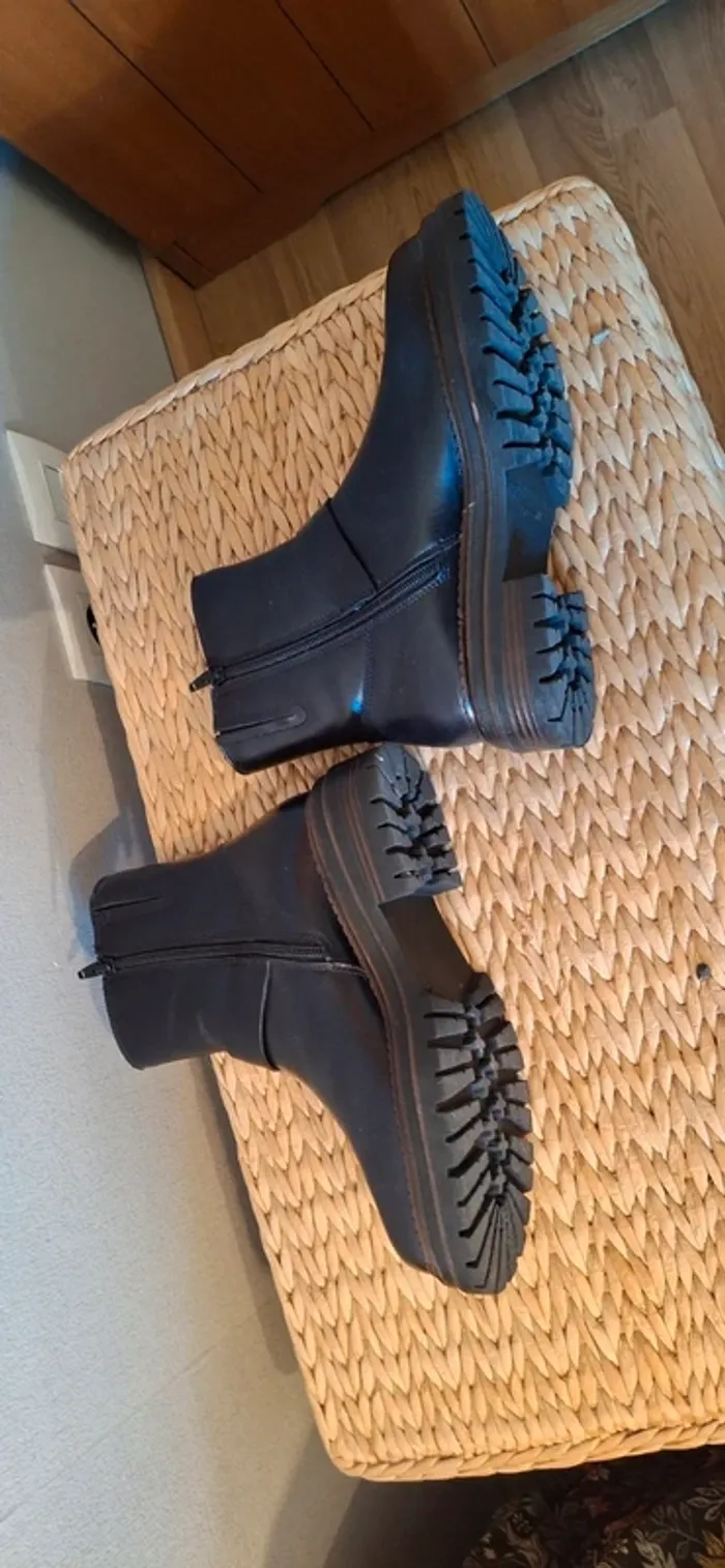Botines cuir noir neuve free monday t36 - photo numéro 10