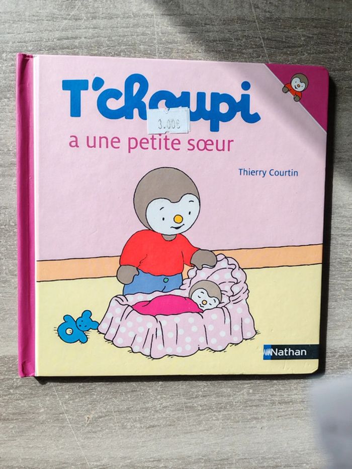 Livre T'choupi à une petite sœur