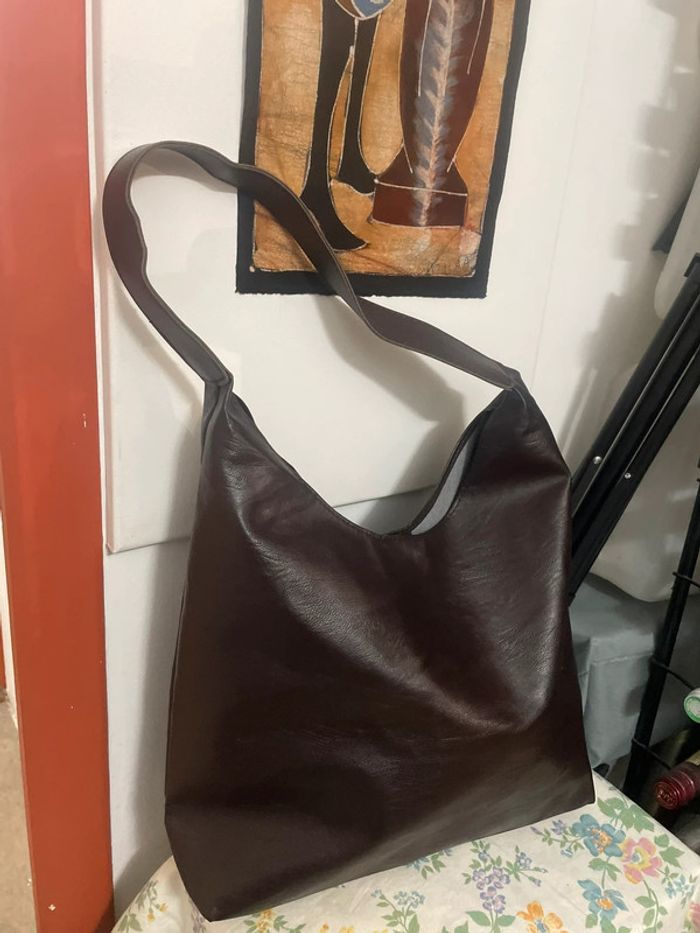 Sac fourre-tout marron - photo numéro 5