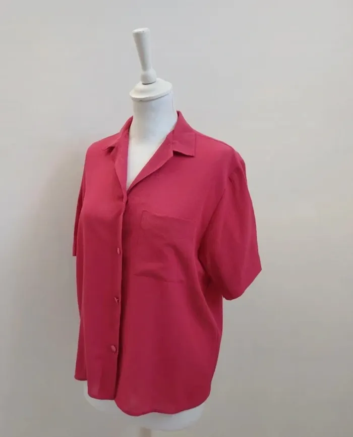 Chemise fluide manches courtes fushia 42 - photo numéro 3