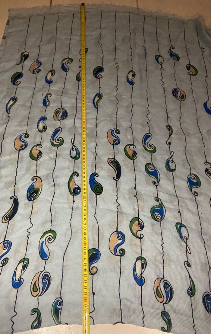 Écharpe à motifs »Petrusse »bleu ciel et multicolore - photo numéro 3