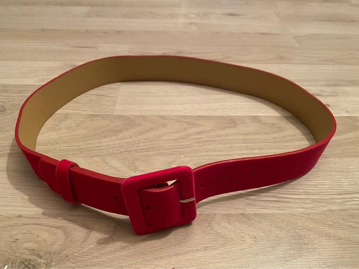 Ceinture à boucle rose velours - photo numéro 2