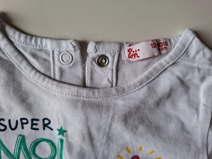 T-shirt manches longues DPAM taille 12 mois - photo numéro 2